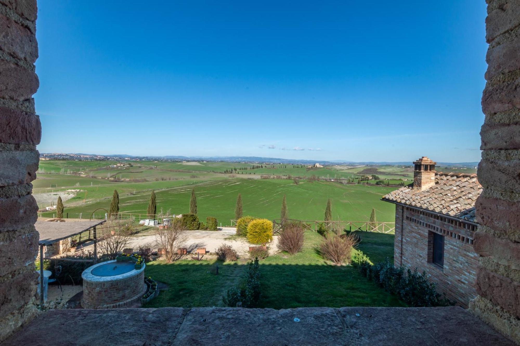 Sunflower Con Vista Su Siena Villa Corsano  Exteriör bild